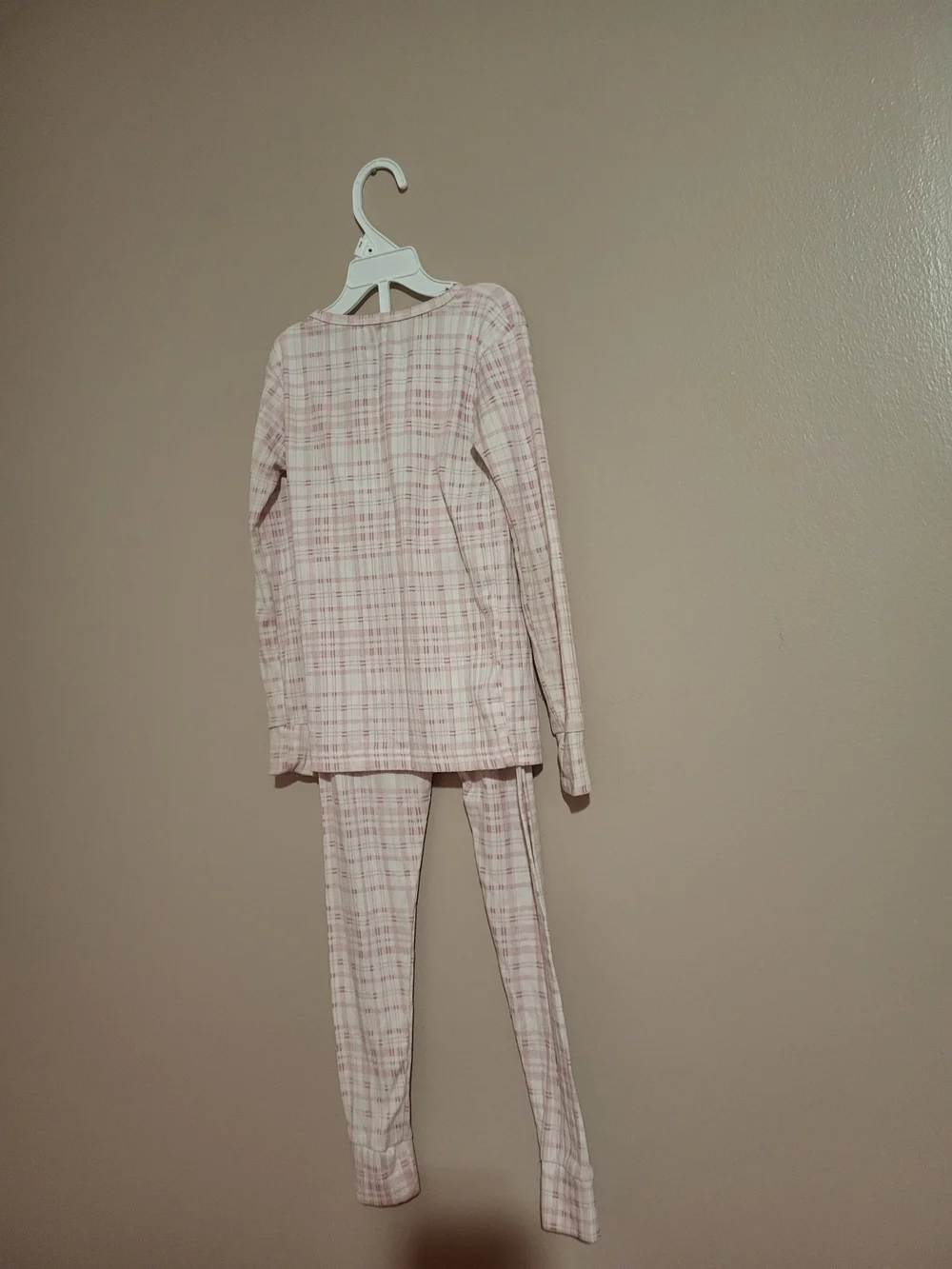 Laura Ashley Pink Plaid Two-Piece Pajama Set
